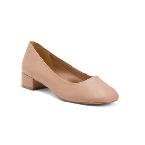 SILENT D Nude Leather Annabelle Low Heels
